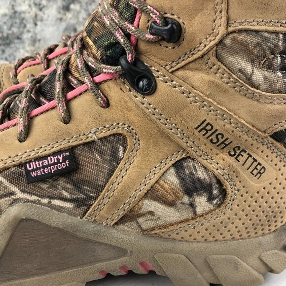 Irish Setter Women's Size 8M Hunt Vaprtrek 8" Real Tree Camo Pink WP 2862 Boots - Picture 8 of 16